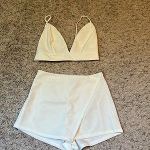 White Skort